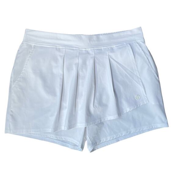 Jofit Cascade White Pleated Ruffle Front UPF50+ Short Skort - Large - Picture 8 of 14